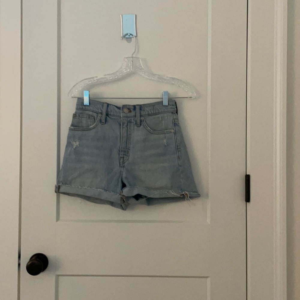 blue jean shorts